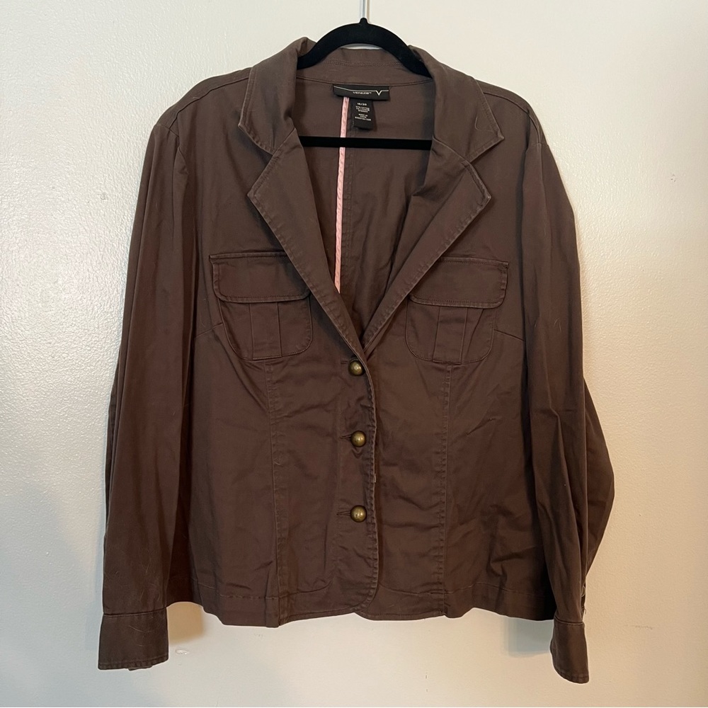 Venezia Brown Button Front Jacket 18/20